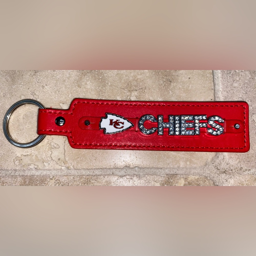 NFL Kansas City Chiefs Football 5” Keychain with Rhinestone Sliders